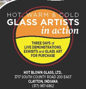 Glass Artists in Action…rack card ready...